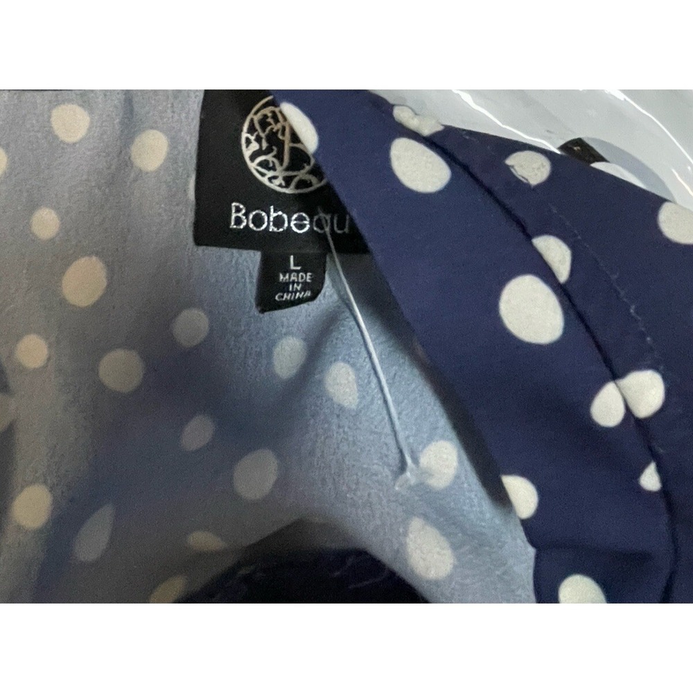 Bobeau Polka Dot Lightweight Short Sleeve Pullover Shirt Women Large - Picture 7 of 7